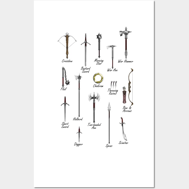 Medieval Weapons Wall Art by MarceloMoretti90